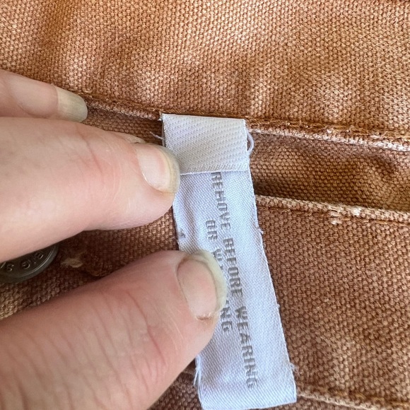 Big Smith Carpenter Work Shorts Camel Brown Duck Canvas Size 44x9.5-measured - Picture 4 of 12